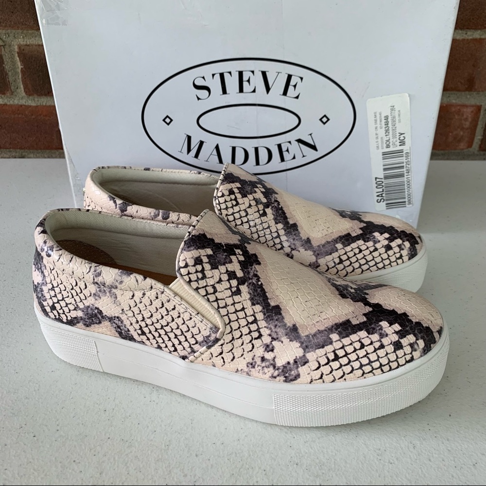 Steve Madden Gills Snake Print Fashion Sneaker - image 1